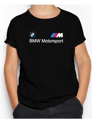 Bmw Logo M Power Motorsport Siyah Çocuk Tişört