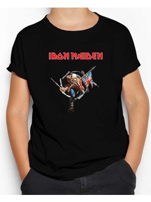 Iron Maiden Trooper Siyah Çocuk Tişört