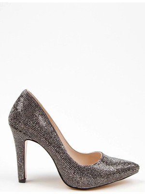 Paybuy Kadın Moda Şık Gold Full Taş Aynalı Klasik Düğün Nişan Gece Abiye Ayakkabı