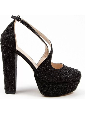 PayBuy Kadın Moda Şık Gold Full Inci Zarif Tasarım Düğün Nişan Gece Abiye Ayakkabı