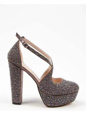 Paybuy Kadın Moda Şık Gold Full Inci Zarif Tasarım Düğün Nişan Gece Abiye Ayakkabı