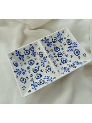 Çini Çerezlik Sunumluk Kase Tabak Kahvaltı Tabağı Seramik