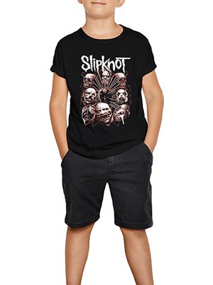 Slipknot Head Siyah Çocuk Tişört