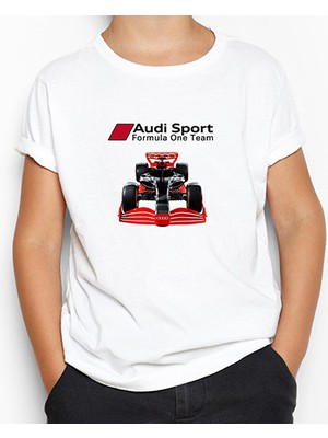 F1 Audi Sport Formula Beyaz Çocuk Tişört