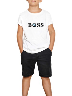 Bmw Boss Beyaz Çocuk Tişört