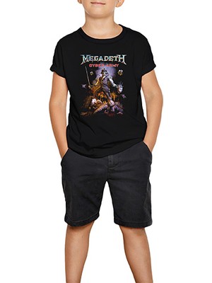 Megadeth Cyber Army Siyah Çocuk Tişört