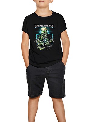 Megadeth Skull Riot Siyah Çocuk Tişört