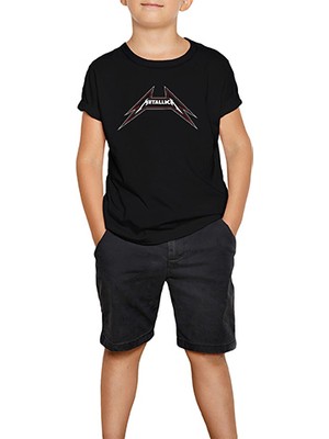 Metallica Outline Siyah Çocuk Tişört