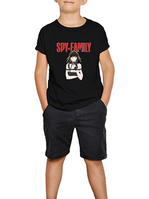 Spy x Family Yor Forger Siyah Çocuk Tişört