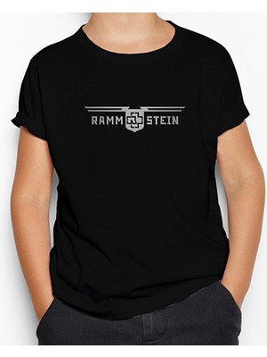 Rammstein Double Line Siyah Çocuk Tişört