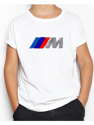 Bmw M Power Brush Beyaz Çocuk Tişört