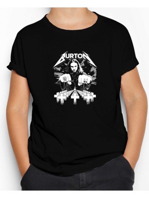 Metallica Cliff Burton Face Siyah Çocuk Tişört
