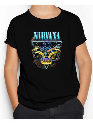 Nirvana Poster Siyah Çocuk Tişört