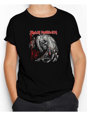 Iron Maiden Scary Zombie Siyah Çocuk Tişört