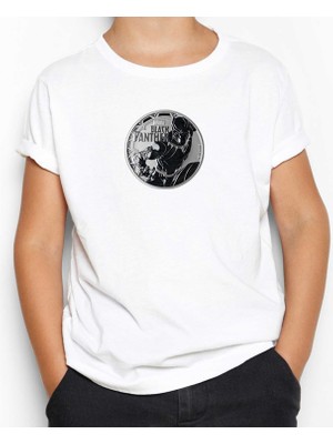 Marvel Black Panter Circle Beyaz Çocuk Tişört