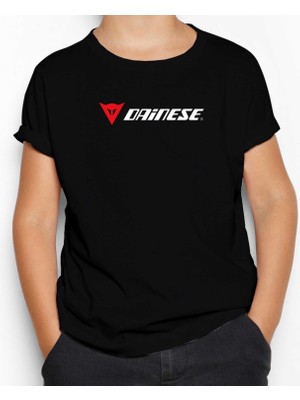 Dainese Logo Text Siyah Çocuk Tişört