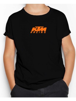 Ktm Racing Orange Logo Siyah Çocuk Tişört
