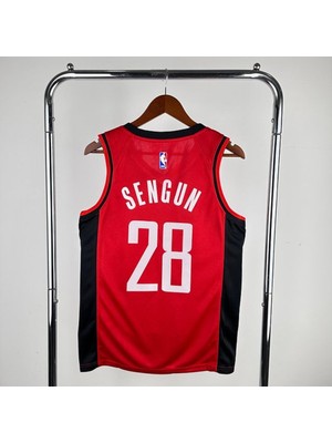 Houston Rockets 2025 Alperen Şengün Basketbol Forması (Red)