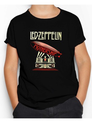LED Zeppelin Mothership Siyah Çocuk Tişört