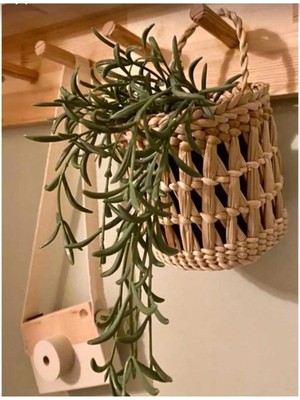 Dekoratif Çok Amaçlı Hasır Sepet Duvar Süsü Oda Süsü Tasarım Mutfak Banyo Salon Duvar 10×10CM