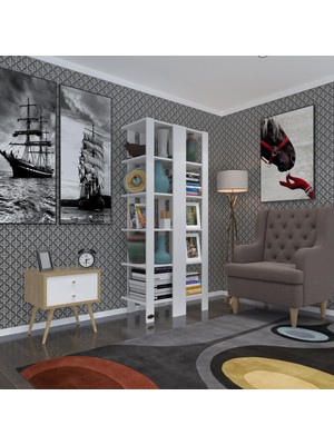 Kenzlife Kitaplık Hemi Cuda2 Byz 180*39*39 Tekli Ayakkabılık Klasörlük Raf 2 Ayrılabilir Parça