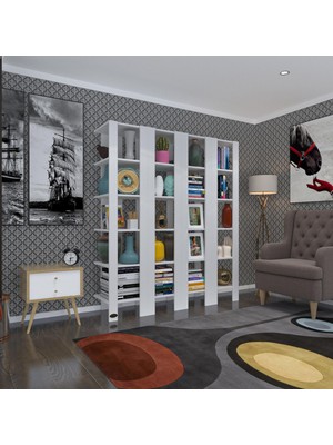 Kenzlife Kitaplık Hemi Cuda4 Byz 180*39*39 Tekli Ayakkabılık Klasörlük Raf 4 Ayrılabilir Parça