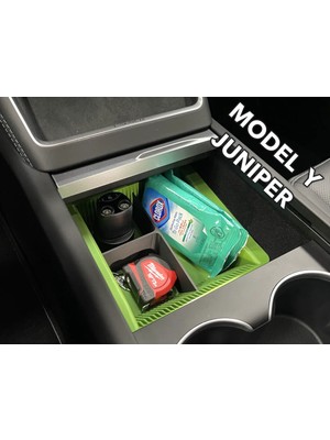 Tesla Yeni Model Y (Juniper) Bölmeli Orta Konsol Düzenleyici Araç Içi Organizer