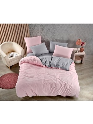 Çizgili Saten Çift Kişilik Nevresim Takımı