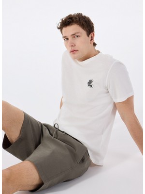 Only & Sons O Yaka Baskılı Beyaz Erkek T-Shirt Onsarch Logo Reg Ss Tee Cs