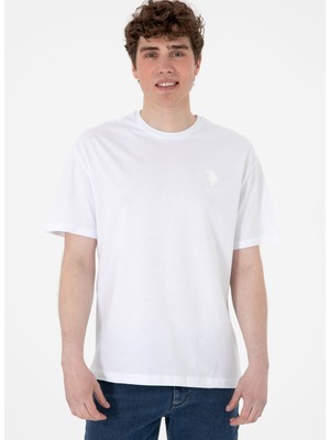 U.s. Polo Assn. Bisiklet Yaka Beyaz Erkek T-Shirt Rokes
