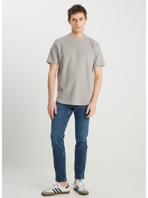 Wrangler Bisiklet Yaka Gri Erkek T-Shirt W2510718035 Gri T-Shirt