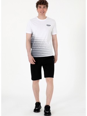 Siyah Lastikli Bel Regular Fit Erkek Sweat Şort Marko