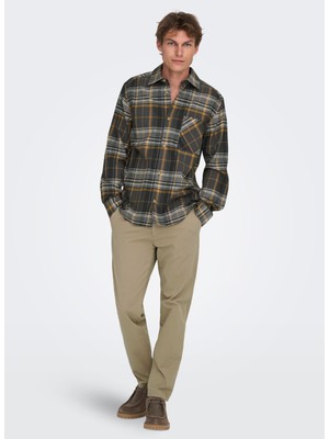 Only & Sons Normal Bel Normal Açık Kahve Erkek Chino Pantolon Onsfree Regular 0183 Pant Noos