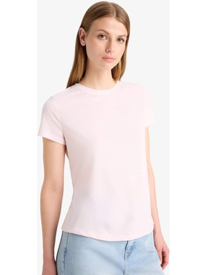 DeFacto Regular Fit Bisiklet Yaka Basic Düz Kısa Kollu Tişört F4213AXNS