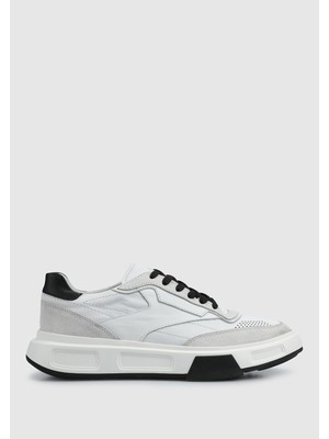 Beyaz Deri Erkek Sneaker