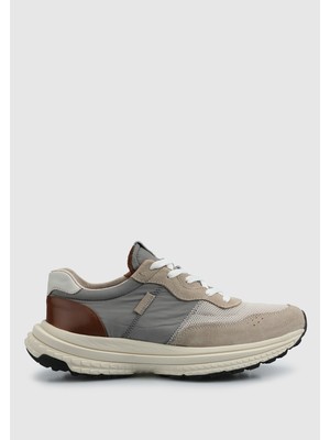 Lacivert Deri Erkek Sneaker