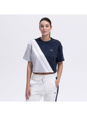 Ellesse EF376-NV Crop Kadın T-Shirt - Lacivert