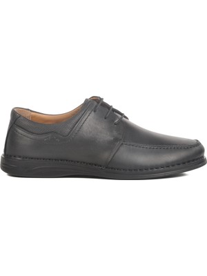 Aspor Siyah  Deri Erkek Casual Ayakkabı