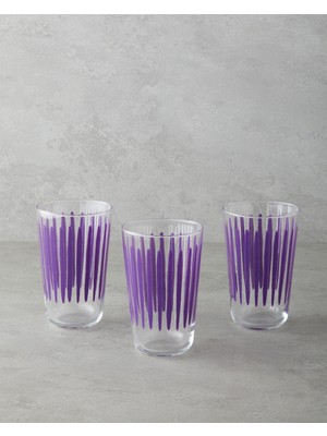 English Home Dynamic Cam 3'lü Bardak 400 ml Mor