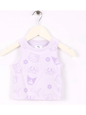 Puma Desenli Lila Kız Çocuk Atlet 63006675-PUMA x Hello Kıtty & Frıen
