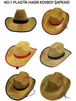 No-1 Hasır Erkek Kovboy Şapka (4767) - ARS5257-8074