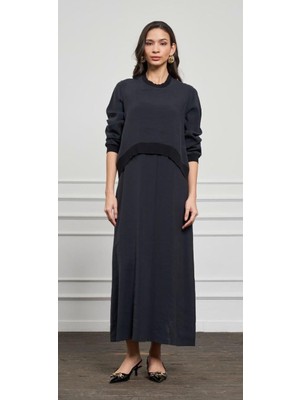 Nuss 2044 Siyah Elbise