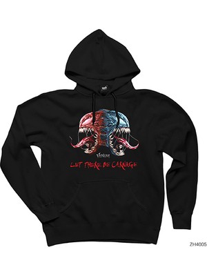 Venom 2 Vs To Siyah Kapşonlu Sweatshirt Hoodie
