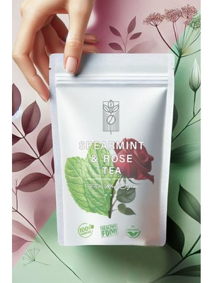 Mel and Mira Premium Rose & Spearmint Tea 75gr, Özel Harman Gül ve Kıvırcık Nane Çayı