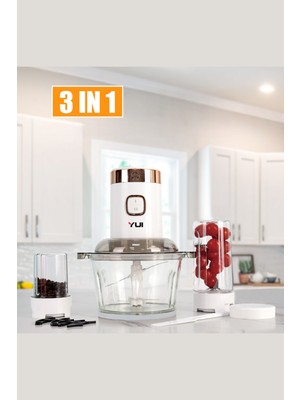 Yui M-2001 3'Ü 1 Arada 2 Kademeli Hız Ayarlı Rondo Seti Beyaz Rose Gold 