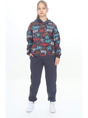 Toontoy Kız Çocuk Kapüşonlu Eşofman Takım