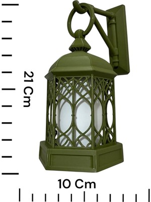 Mediterian Şık 3D Duvar Aplik Yeşil, Dekoratif ve Modern Tasarım