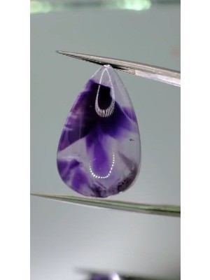17.00CT 24.3X15.3MM Pear Cabachon Natural Star Amethyst