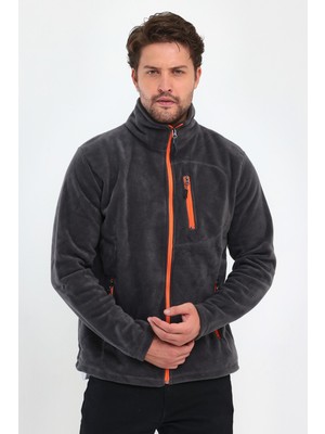 Erkek Polar Tam Fermuarlı 3 Cepli Outdoor Polar Ceket Tactical Flecee Polar-Gns