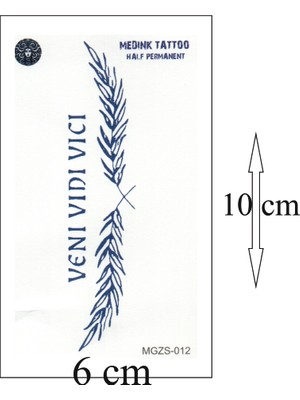 Tattoo 1 Aylık Gerçekci Veni Vıdı Vıcı Dövme Geçici Tattoo Yapıştırma Etiket